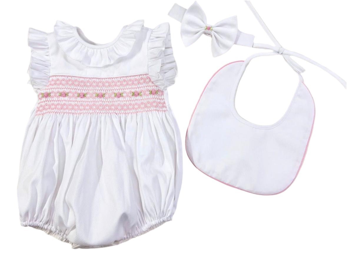 Peony Bloom Romper 3 Piece Set - Pre Order