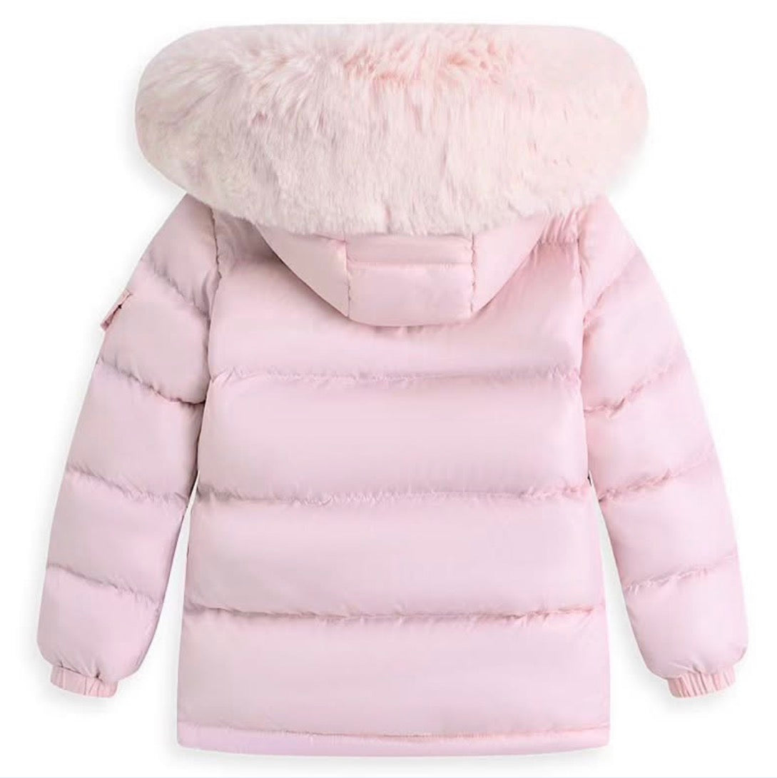 Cindy Hooded Puffer Jacket with Faux Fur Hood
