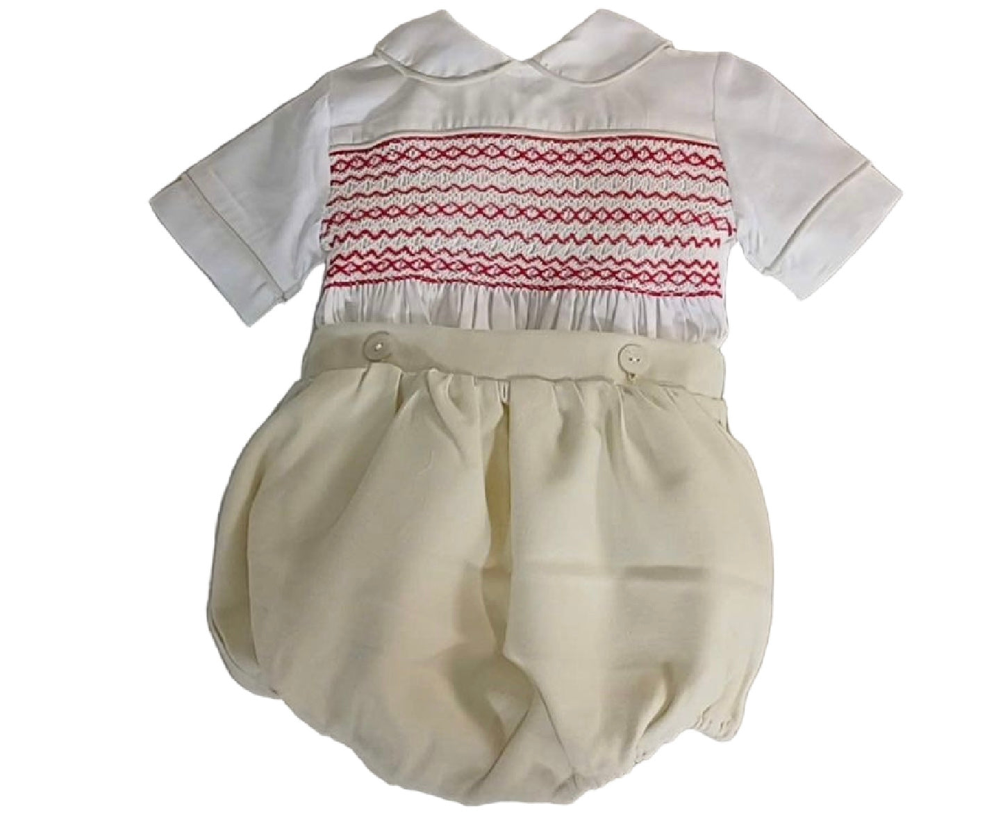 Noél Boys white shirt & Winter Cream pant set