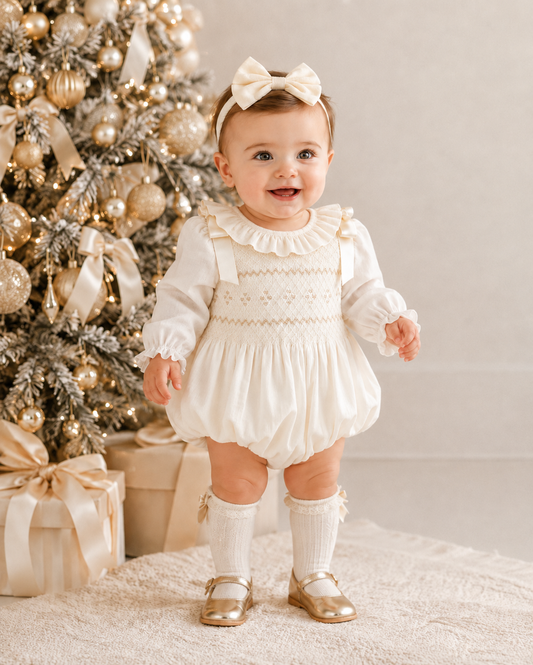 Champagne NOËL Romper (pre order)